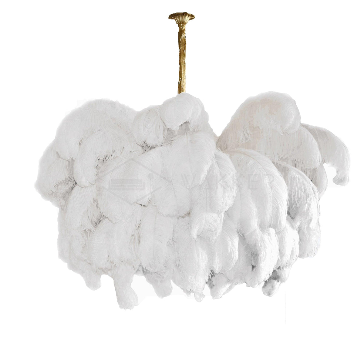 Kardenina Feather Chandelier-Moonnatur