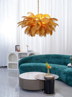 Kardenina Feather Chandelier-Moonnatur