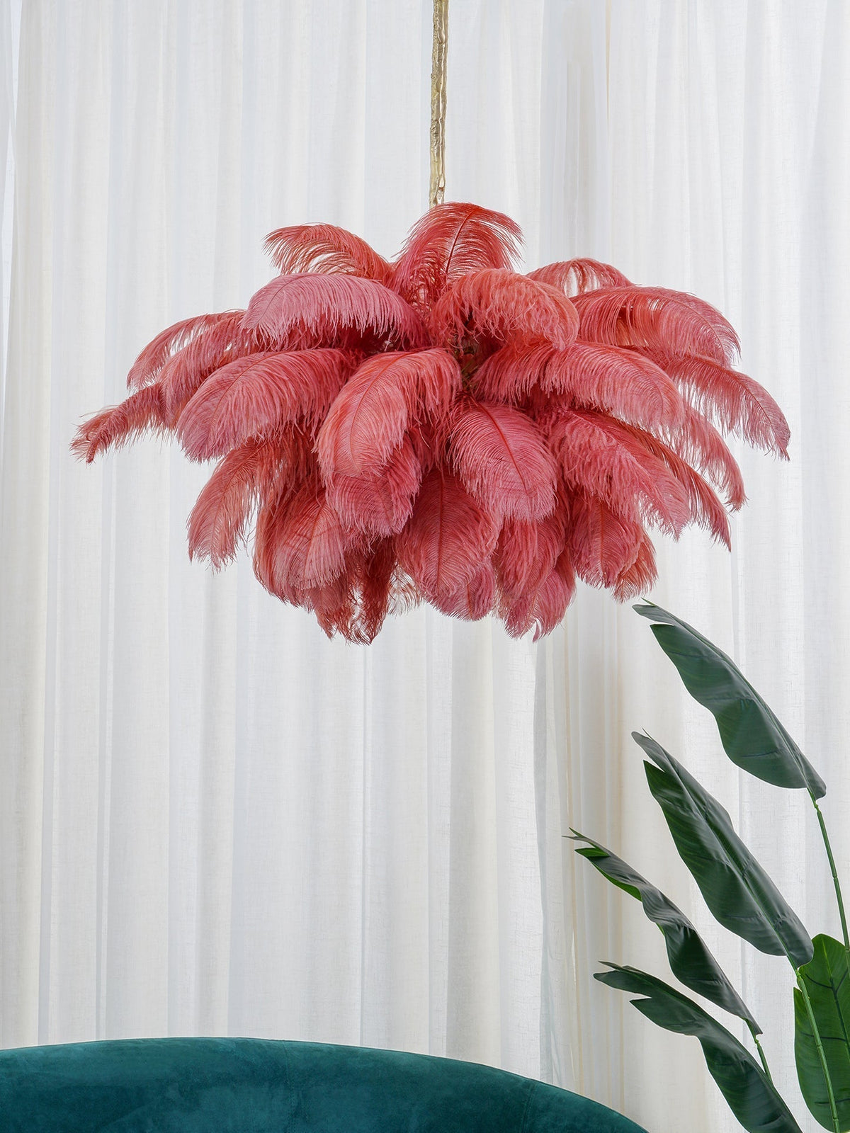 Kardenina Feather Chandelier-Moonnatur