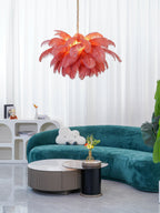 Kardenina Feather Chandelier-Moonnatur