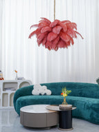 Kardenina Feather Chandelier-Moonnatur