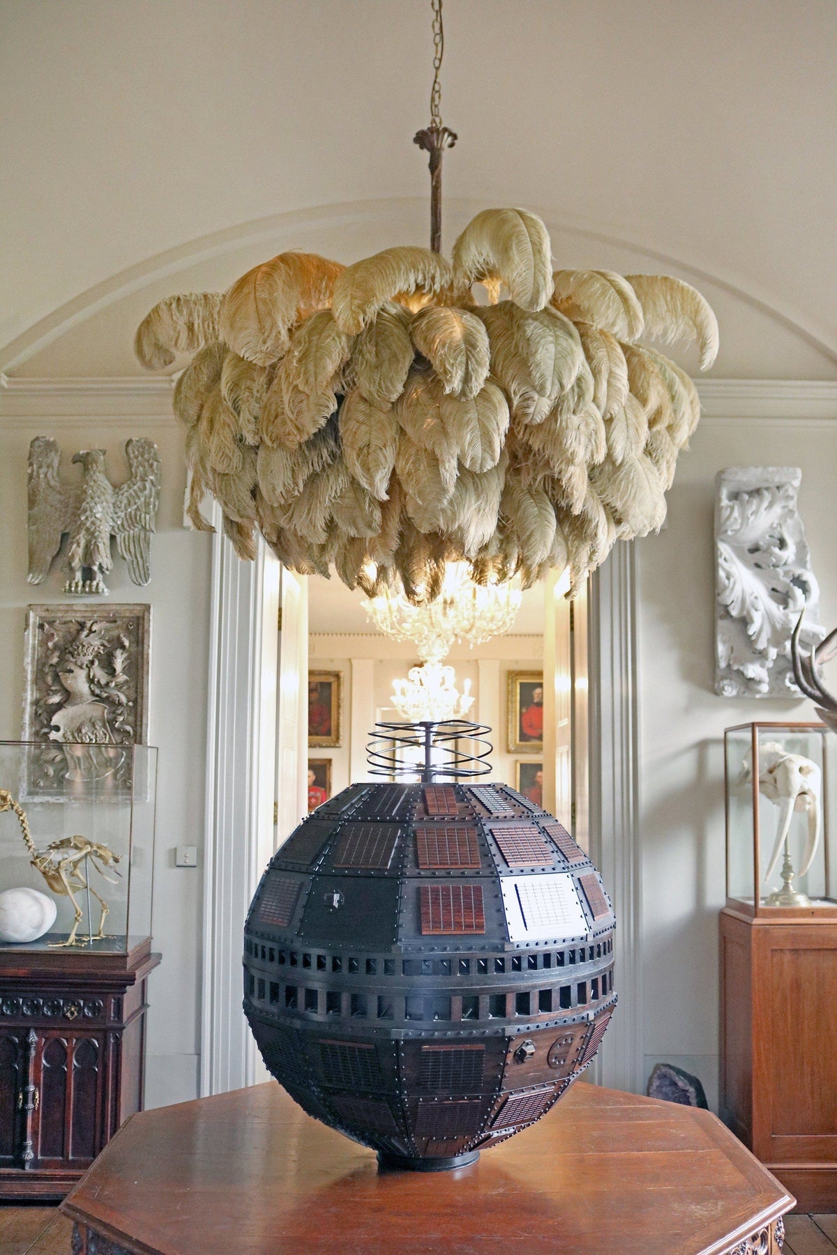 Kardenina Feather Chandelier-Moonnatur