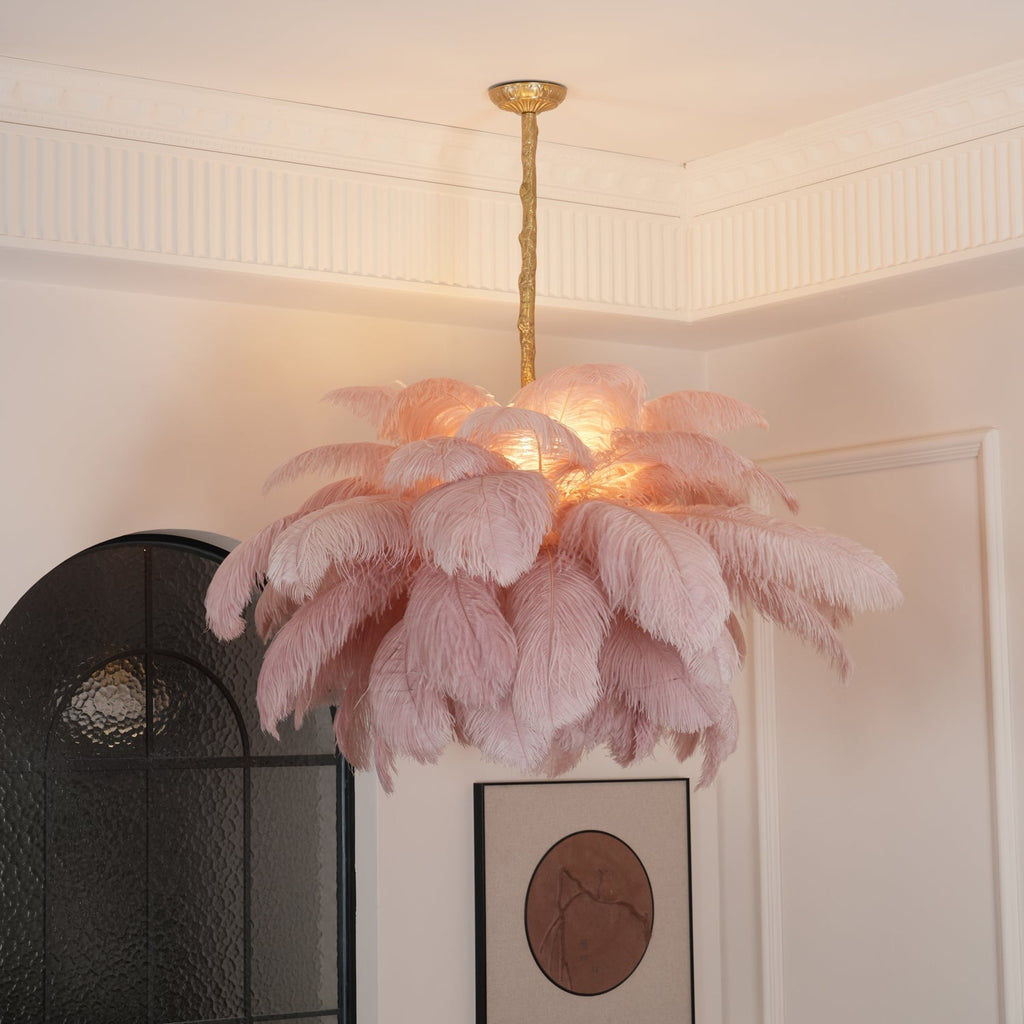 Kardenina Feather Chandelier-Moonnatur