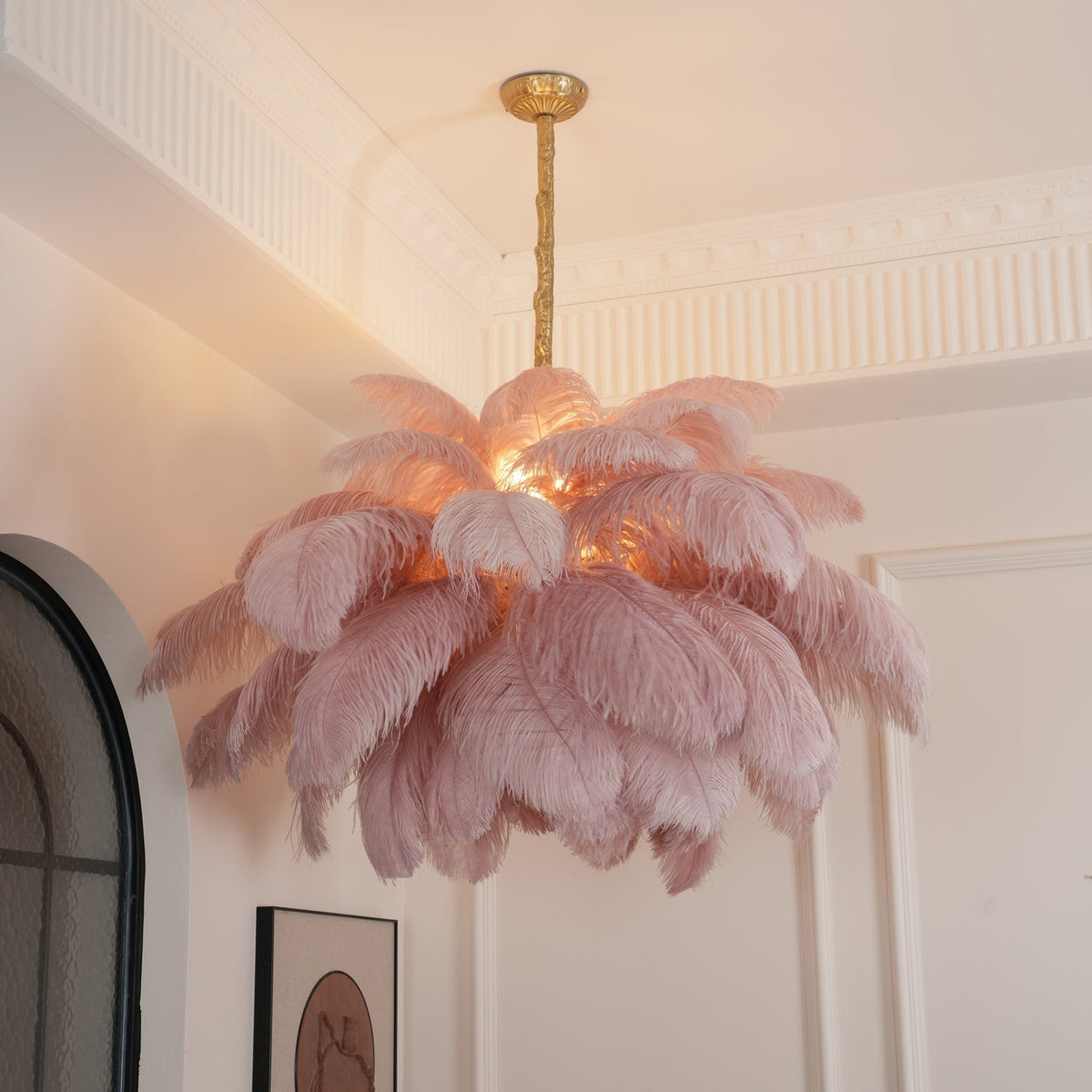 Kardenina Feather Chandelier-Moonnatur