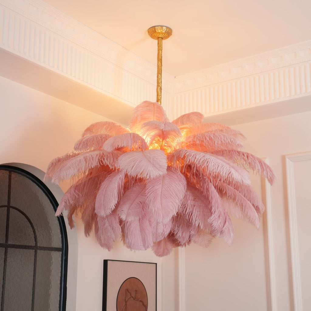 Kardenina Feather Chandelier-Moonnatur