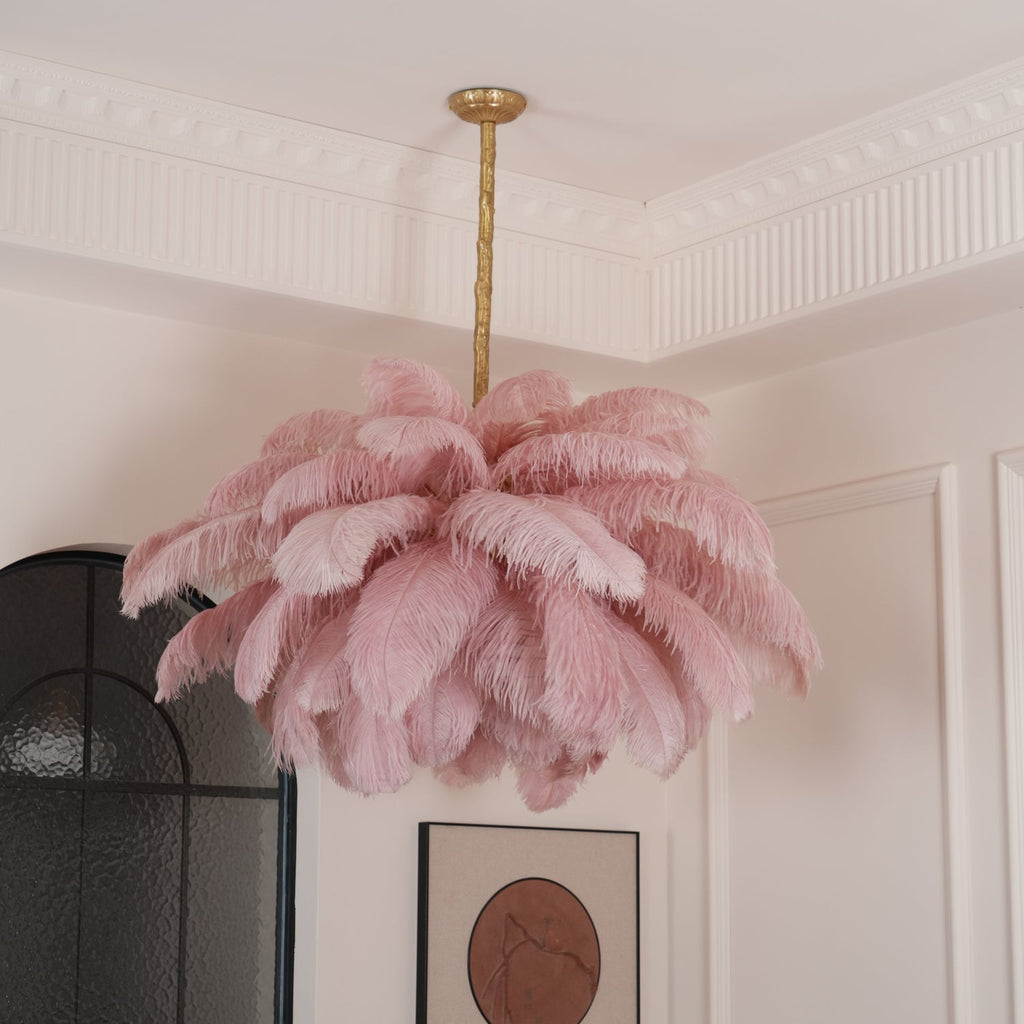 Kardenina Feather Chandelier-Moonnatur
