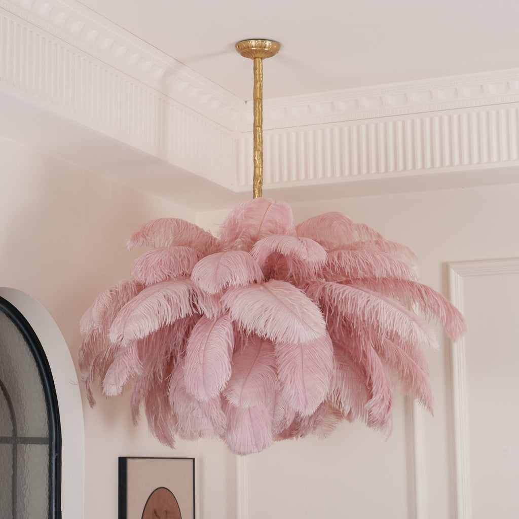 Kardenina Feather Chandelier-Moonnatur