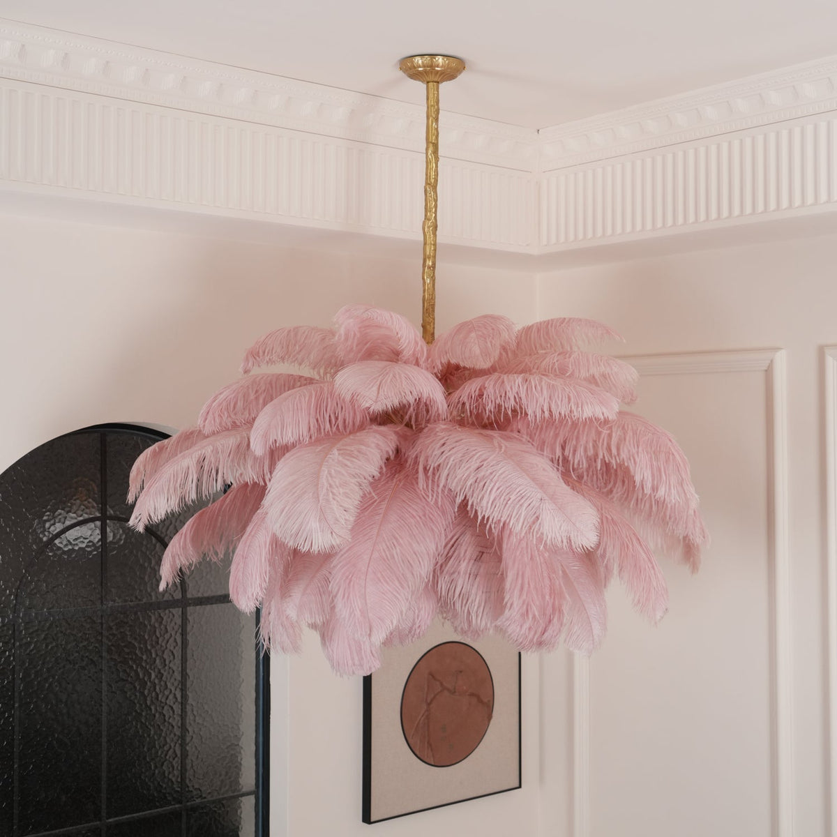 Kardenina Feather Chandelier-Moonnatur