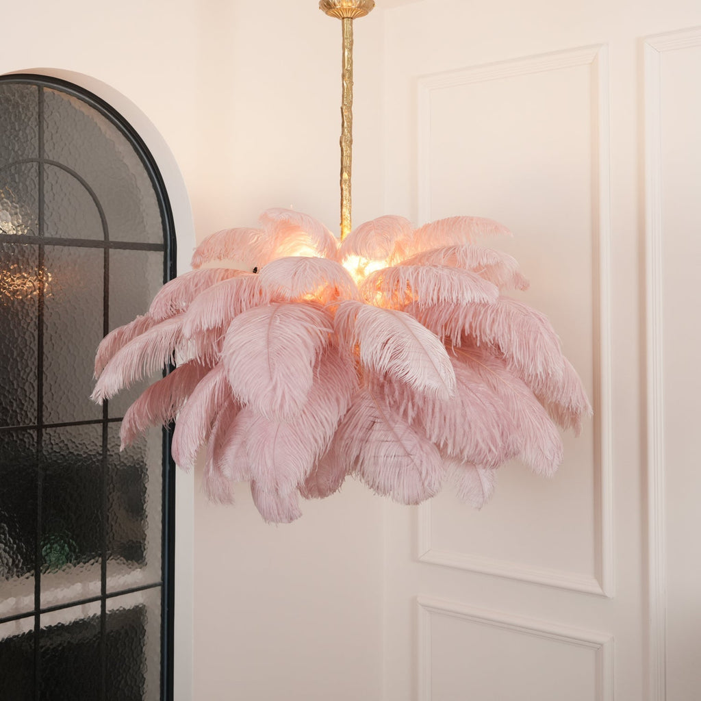 Kardenina Feather Chandelier-Moonnatur