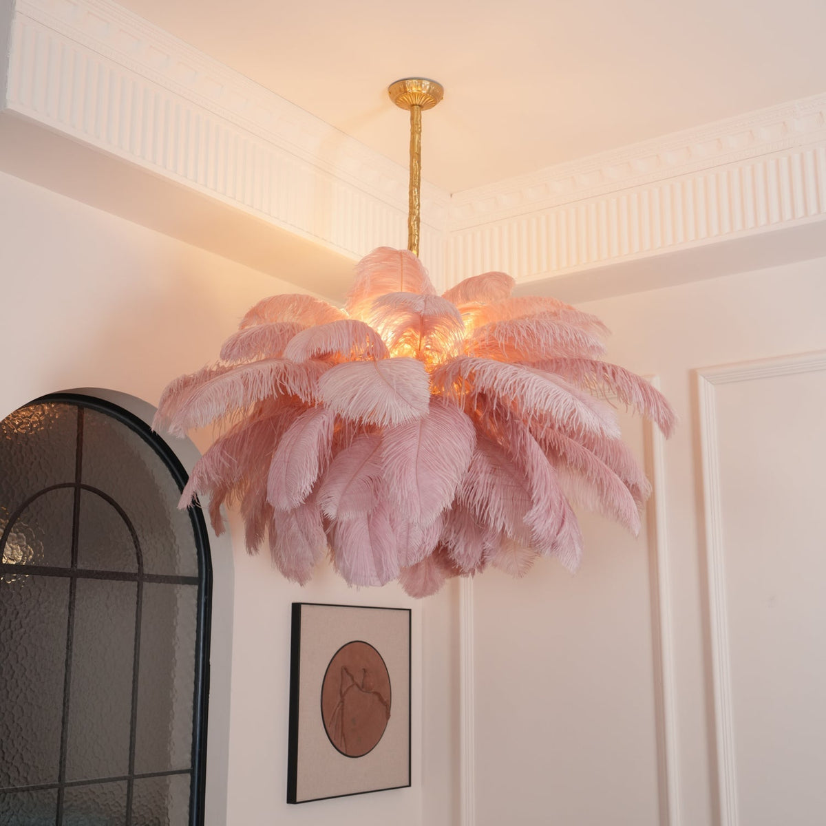 Kardenina Feather Chandelier-Moonnatur