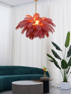 Kardenina Feather Chandelier-Moonnatur