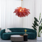 Kardenina Feather Chandelier-Moonnatur