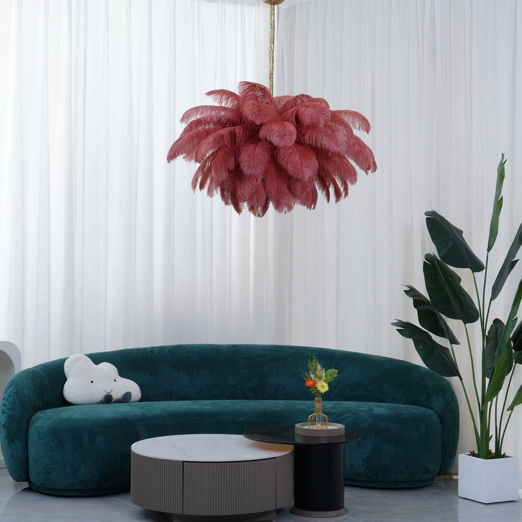 Kardenina Feather Chandelier-Moonnatur