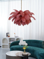 Kardenina Feather Chandelier-Moonnatur