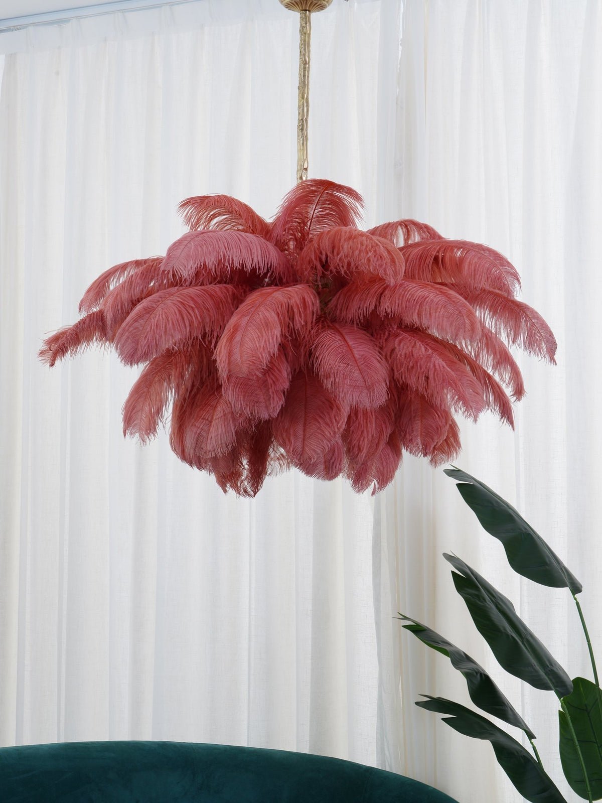 Kardenina Feather Chandelier-Moonnatur