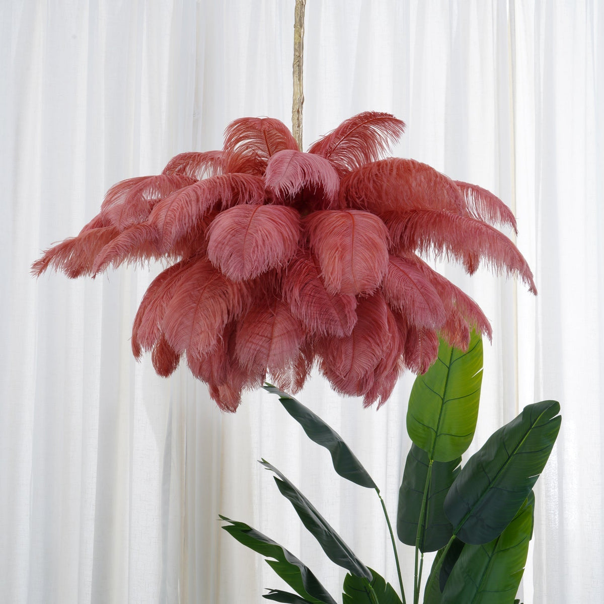 Kardenina Feather Chandelier-Moonnatur