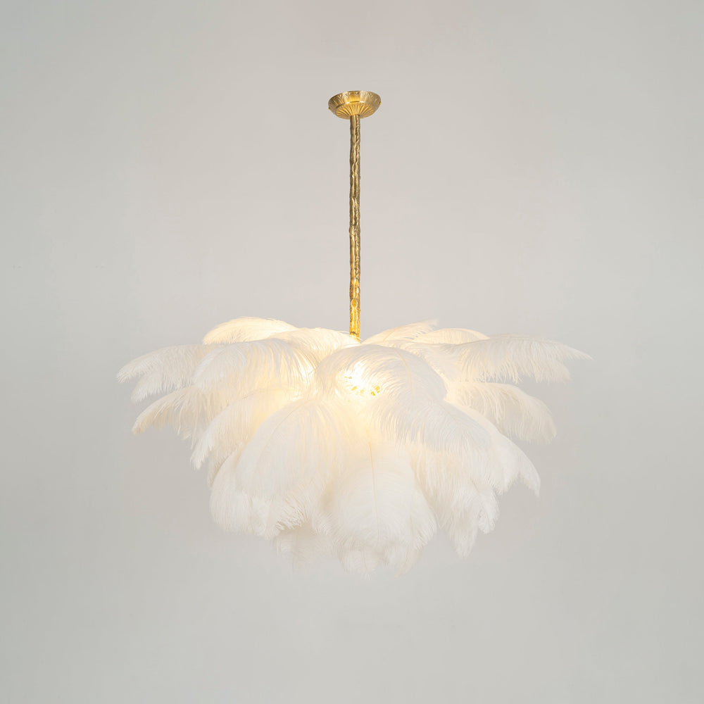 Kardenina Feather Chandelier-Moonnatur