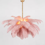 Kardenina Feather Chandelier-Moonnatur
