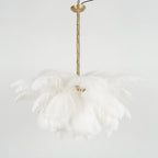 Kardenina Feather Chandelier-Moonnatur
