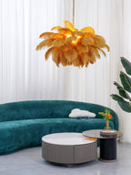 Kardenina Feather Chandelier-Moonnatur