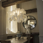 Kardenina Feather Chandelier-Moonnatur