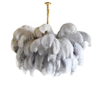 Kardenina Feather Chandelier-Moonnatur