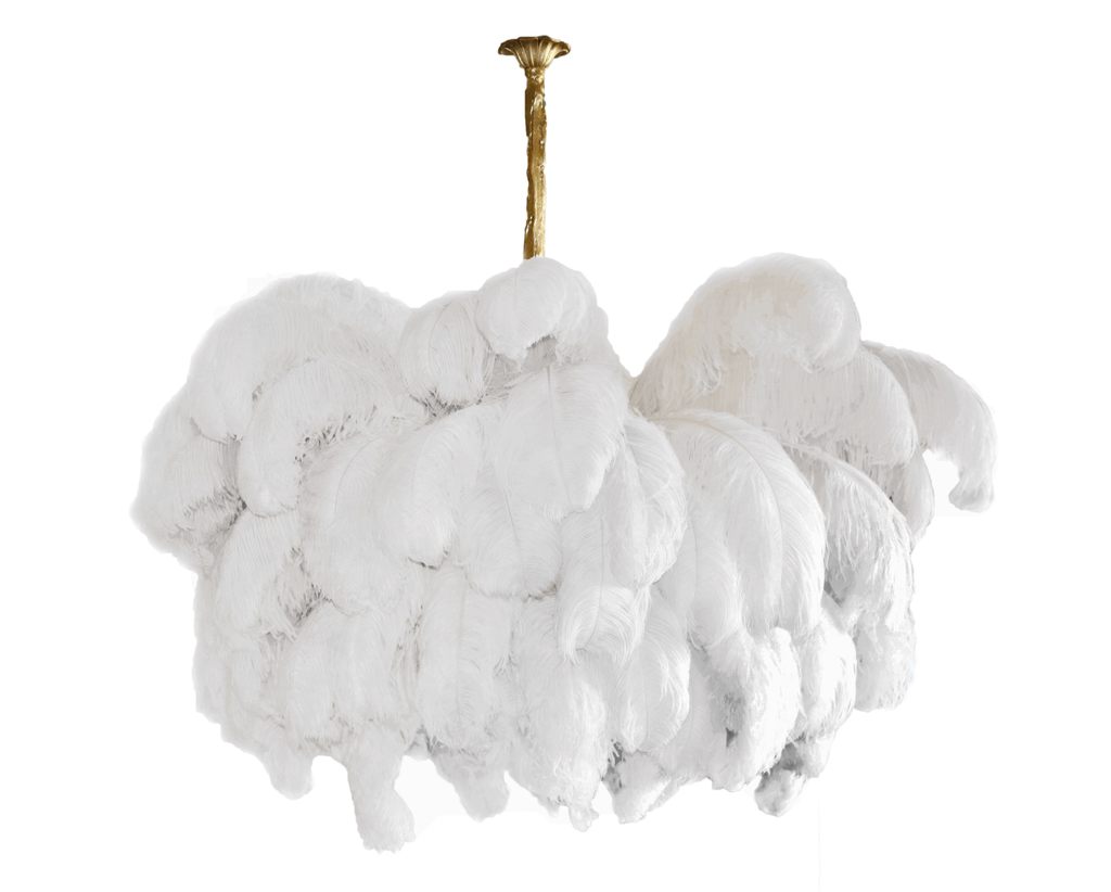Kardenina Feather Chandelier-Moonnatur