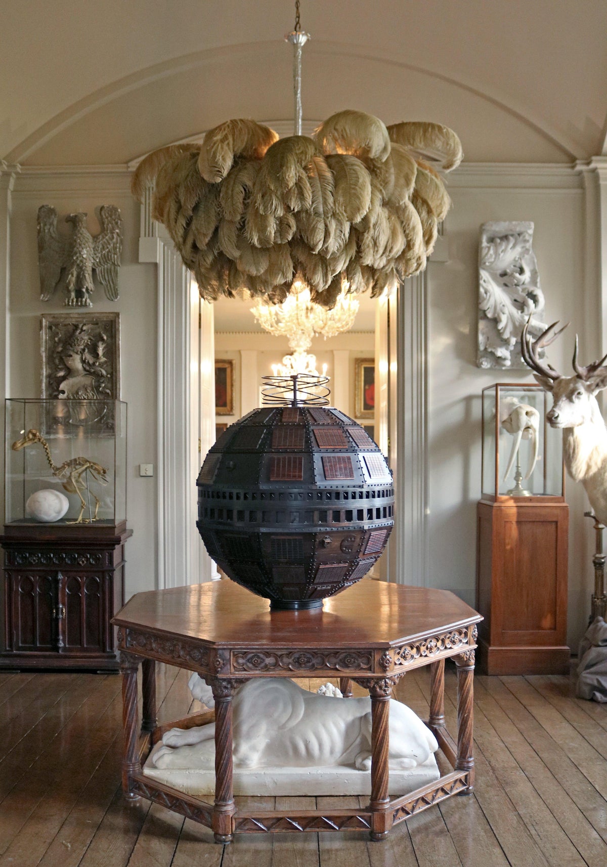 Kardenina Feather Chandelier-Moonnatur