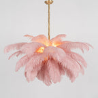 Kardenina Feather Chandelier-Moonnatur