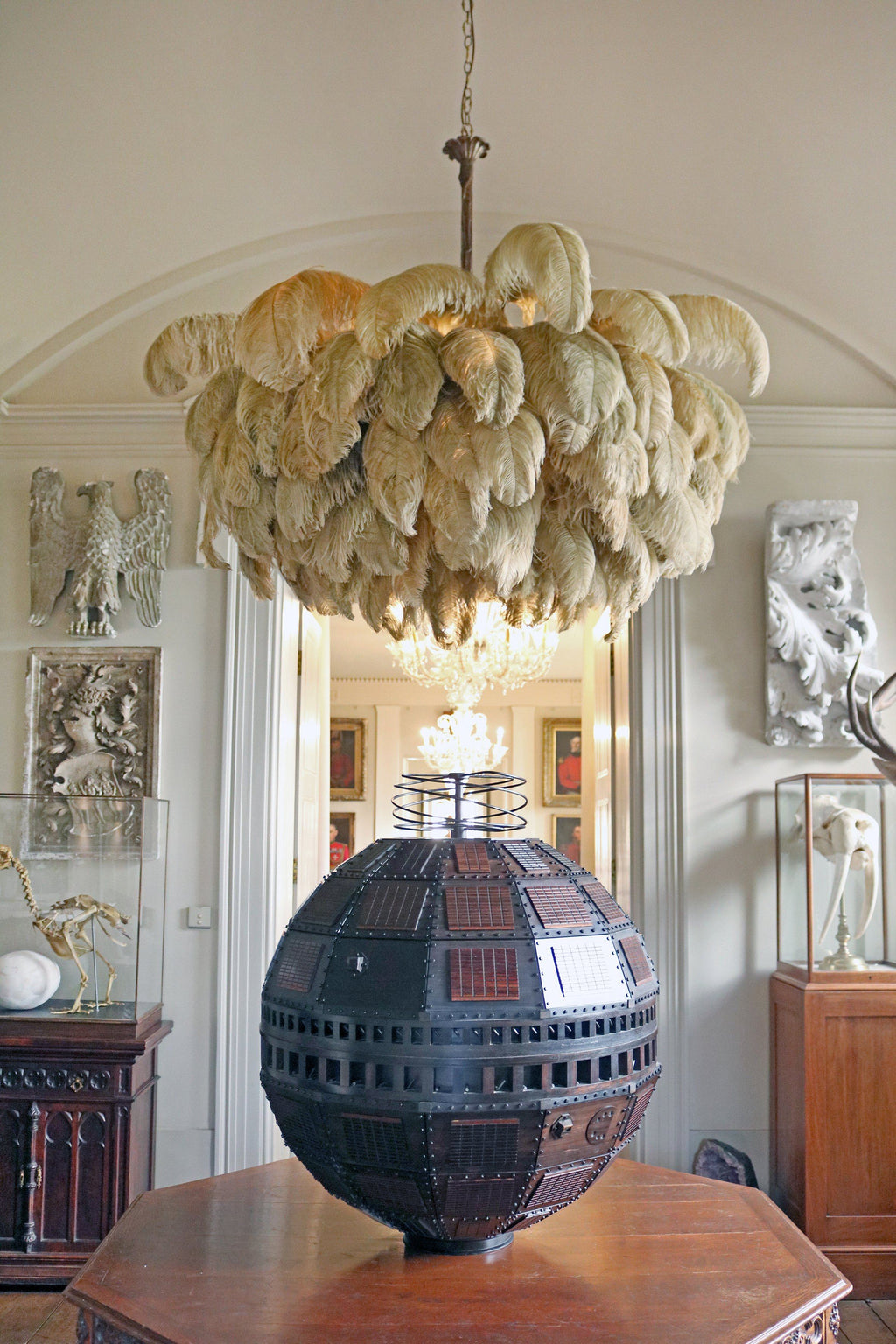 Kardenina Feather Chandelier-Moonnatur