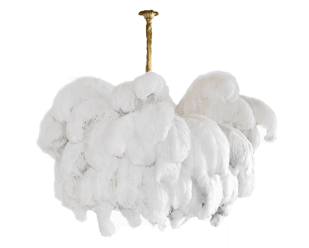 Kardenina Feather Chandelier-Moonnatur