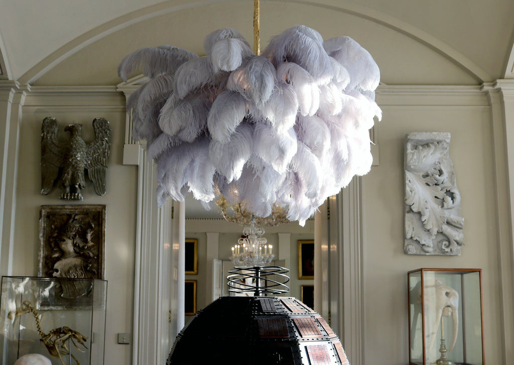 Kardenina Feather Chandelier-Moonnatur