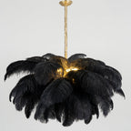 Kardenina Feather Chandelier-Moonnatur