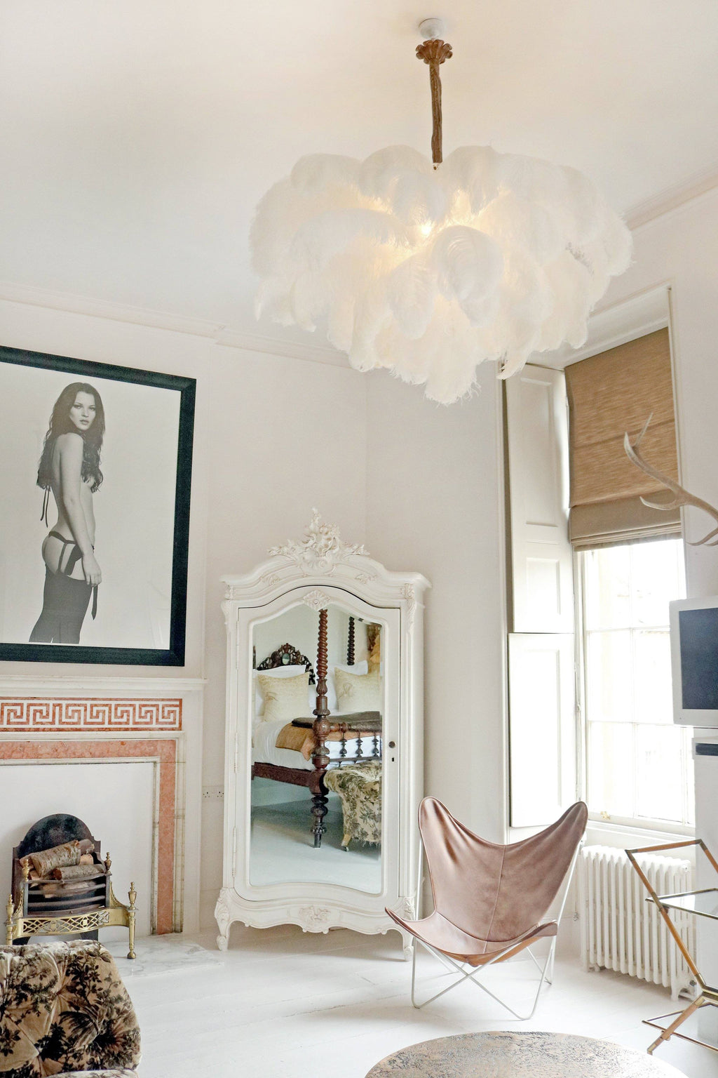 Kardenina Feather Chandelier-Moonnatur