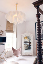 Kardenina Feather Chandelier-Moonnatur