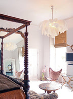 Kardenina Feather Chandelier-Moonnatur