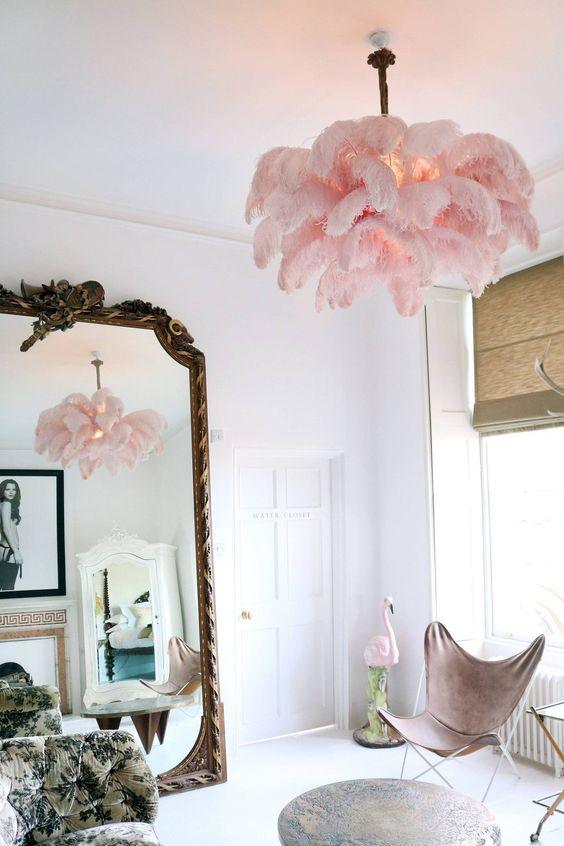 Kardenina Feather Chandelier-Moonnatur