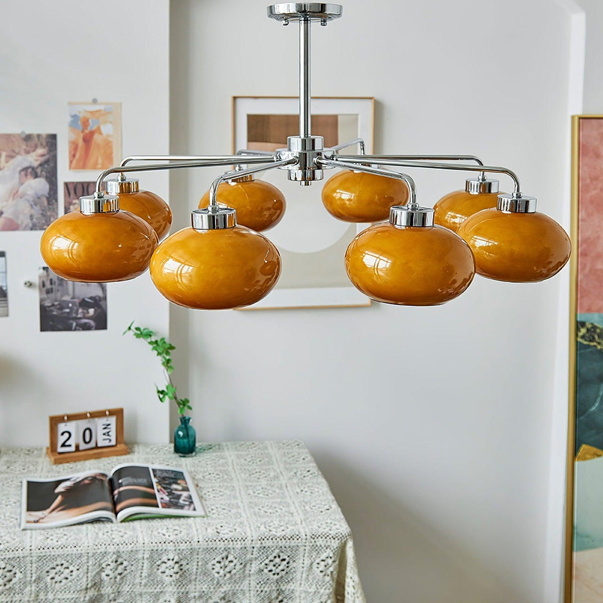 Ardenera Glass Chandelier-Moonnatur