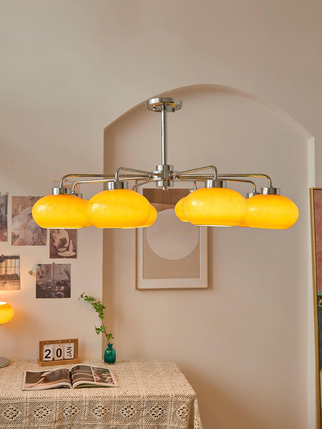 Ardenera Glass Chandelier-Moonnatur