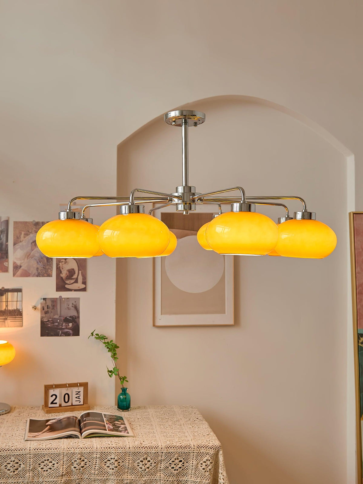 Ardenera Glass Chandelier-Moonnatur