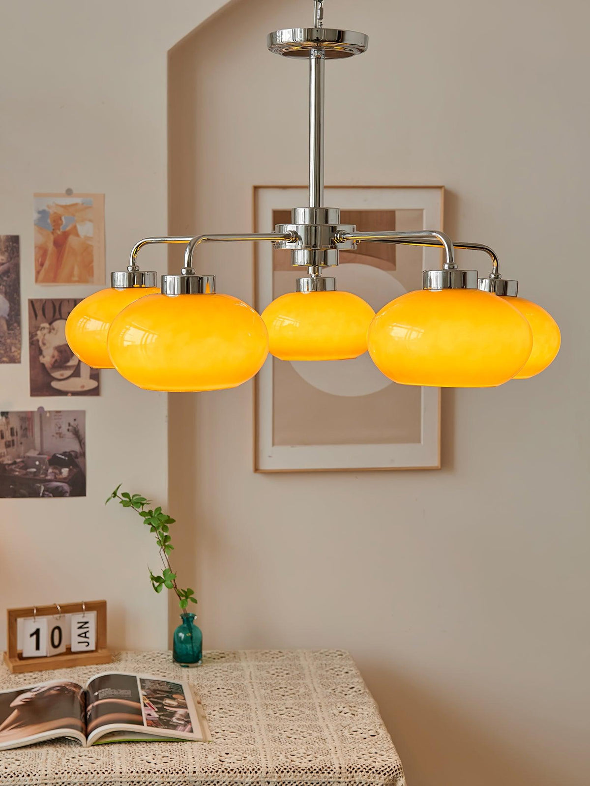 Ardenera Glass Chandelier-Moonnatur