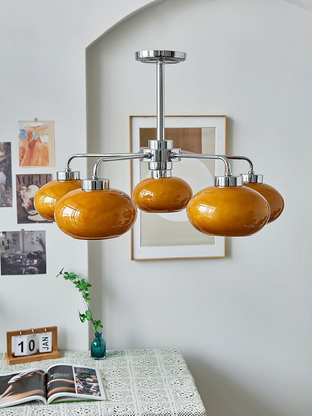 Ardenera Glass Chandelier-Moonnatur