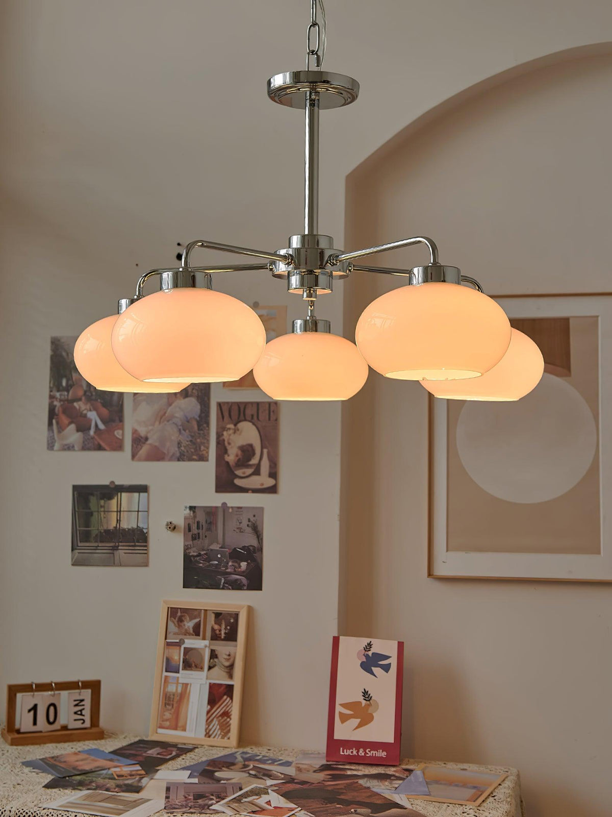 Ardenera Glass Chandelier-Moonnatur