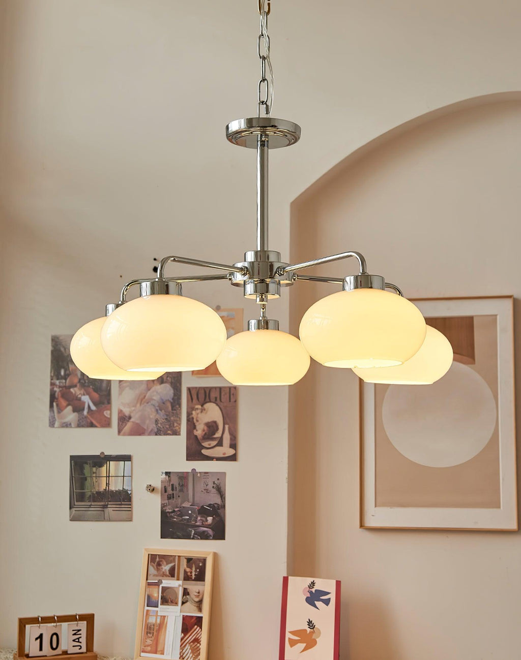 Ardenera Glass Chandelier-Moonnatur