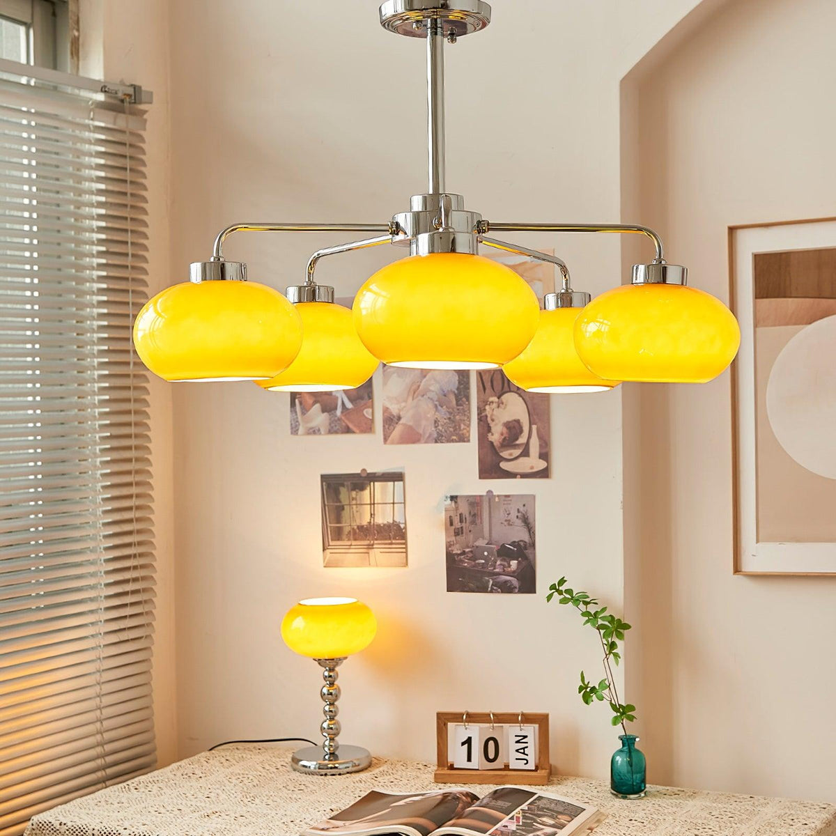 Ardenera Glass Chandelier-Moonnatur
