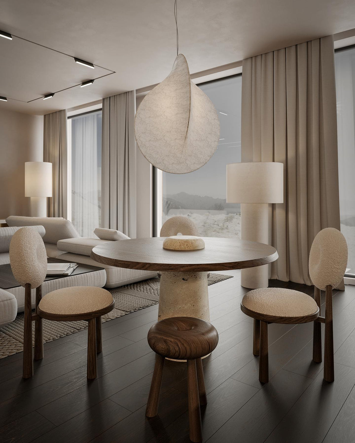 Lavenara Cocoon Pendant Light-Moonnatur