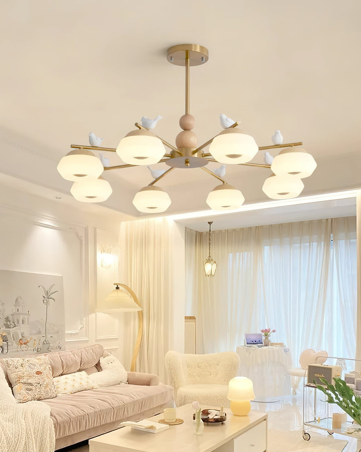 Ilvenlyn Oak Chandelier-Moonnatur
