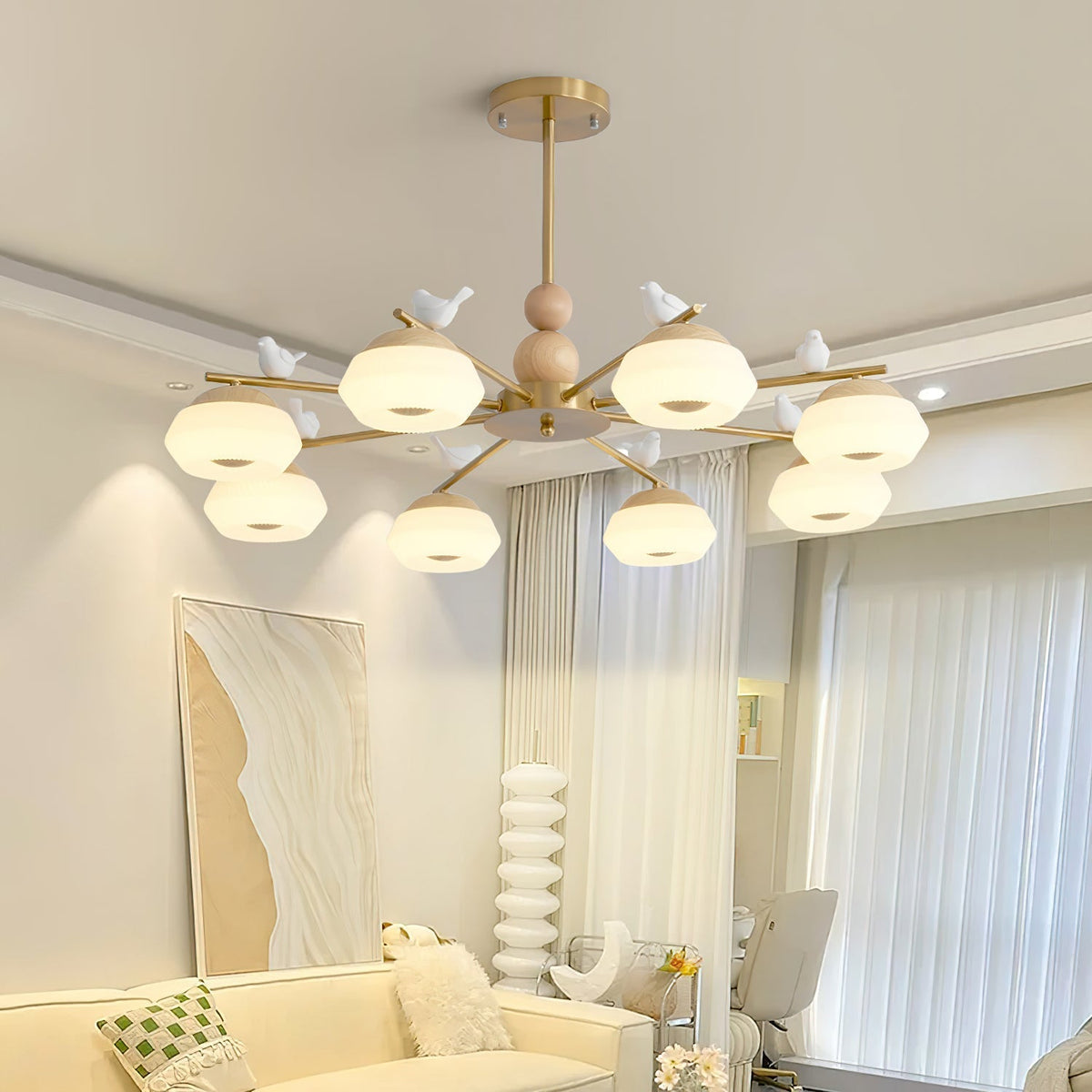 Ilvenlyn Oak Chandelier-Moonnatur