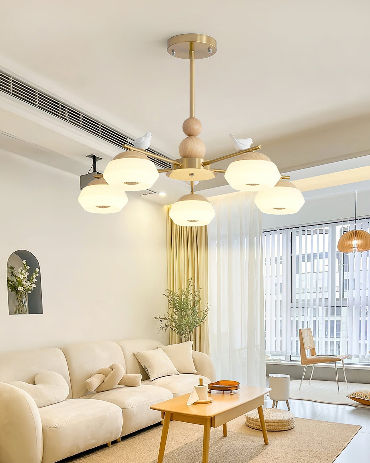 Ilvenlyn Oak Chandelier-Moonnatur