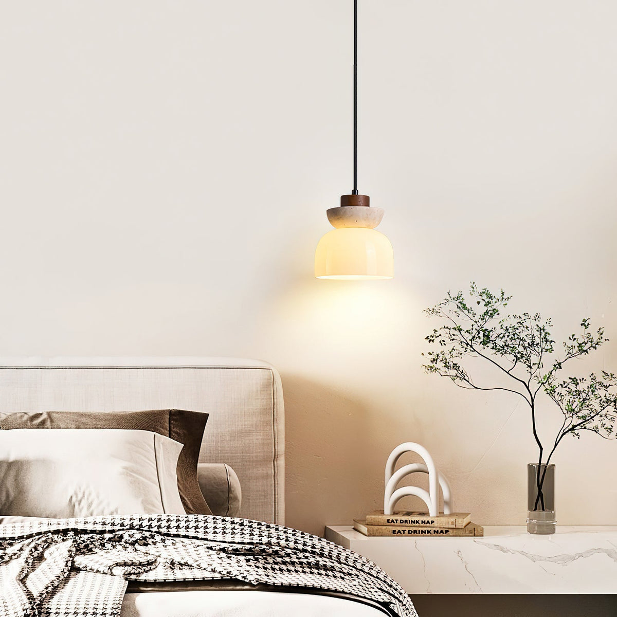 Caldenelle Travertine Pendant Light-Moonnatur
